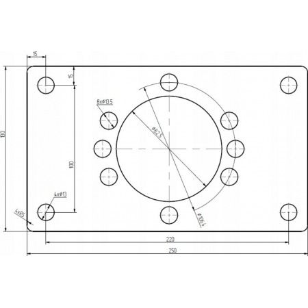 SILNIK HYDRAULICZNY 250 cm3 GR2 MOCOWANIE KOŁNIERZ